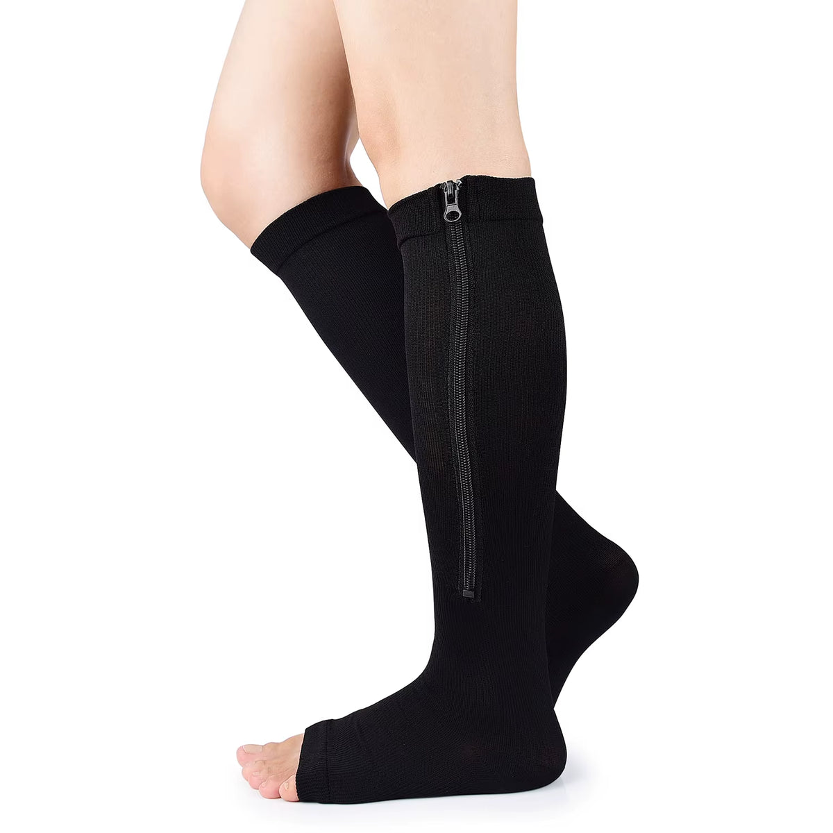 Zipper Compression Socks for Enhanced Blood Circulation and Pain Relief - Unisex, 1 Pair